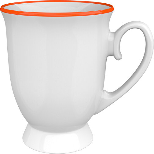 Anna Rand Farbig 320ml , weiss / orange, New Bone China Porzellan, 11,00cm x 12,00cm (Höhe x Breite), Bild 1