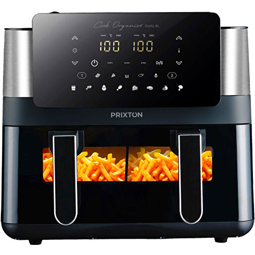 Prixton Cook Organics Double friteuse à air chaud 8L, Image 1