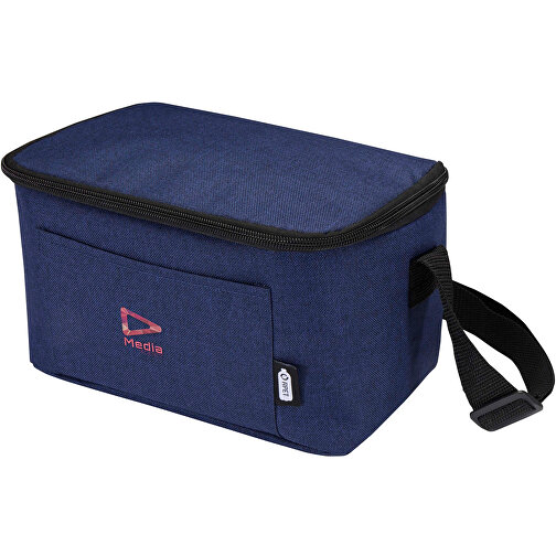 Tundra GRS RPET Kühltasche Für 6 Dosen 5L , heather navy, GRS zertifiziertes recyceltes Polyester, 25,00cm x 14,50cm x 15,50cm (Länge x Höhe x Breite), Bild 2