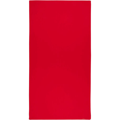 Lucas RPET Sporthandtuch 50 × 100 Cm , rot, Strick Recyceltes Polyester, 140 g/m2, 100,00cm x 50,00cm (Länge x Breite), Bild 4