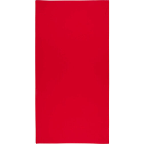 Lucas RPET Sporthandtuch 50 × 100 Cm , rot, Strick Recyceltes Polyester, 140 g/m2, 100,00cm x 50,00cm (Länge x Breite), Bild 5