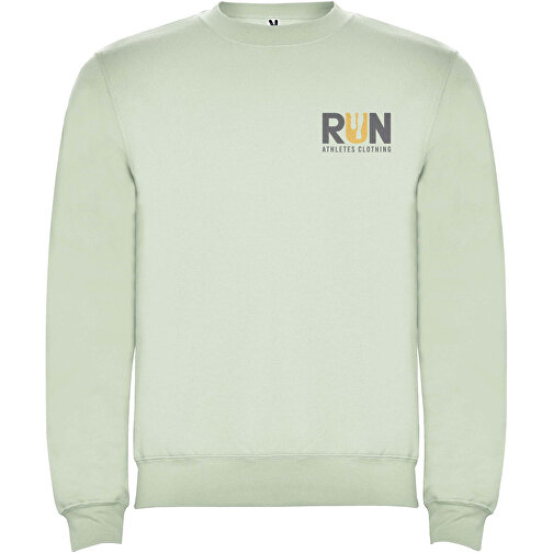 Clasica Sweatshirt Mit Rundhalsausschnitt Unisex , Mist Green, Strick 50% Baumwolle, 50% Polyester, 280 g/m2, M, , Bild 2