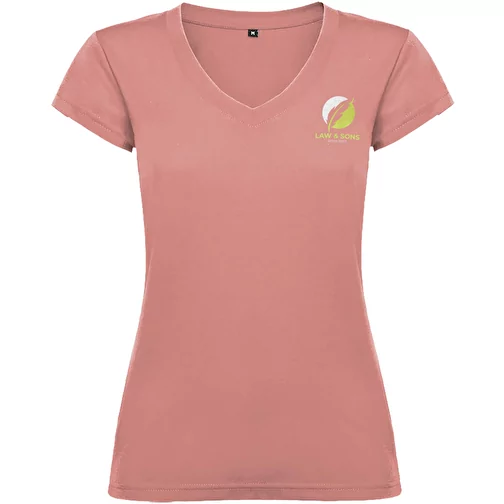 T-shirt a maniche corte con scollo a V da donna Victoria, Immagine 2