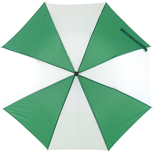 Taschenschirm REGULAR , grün, weiß, Metall / Polyester, , Bild 2