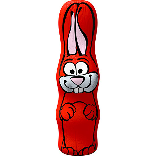 MAXI-Schoko-Osterhase , rot, 4,50cm x 15,00cm (Länge x Breite), Bild 1