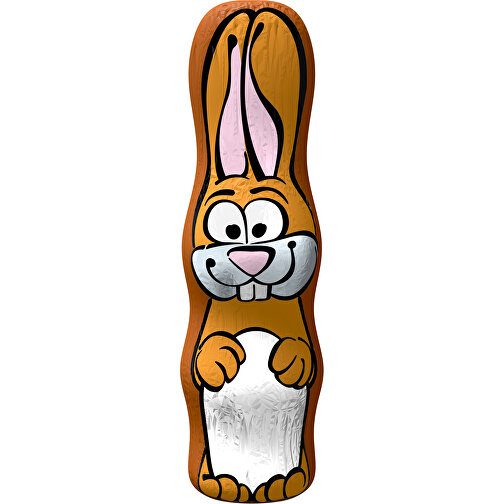 MAXI-Schoko-Osterhase , weiss / braun, 4,50cm x 15,00cm (Länge x Breite), Bild 1