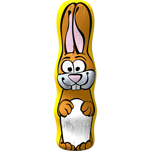 MAXI-Schoko-Osterhase , weiss / goldgelb, 4,50cm x 15,00cm (Länge x Breite), Bild 1