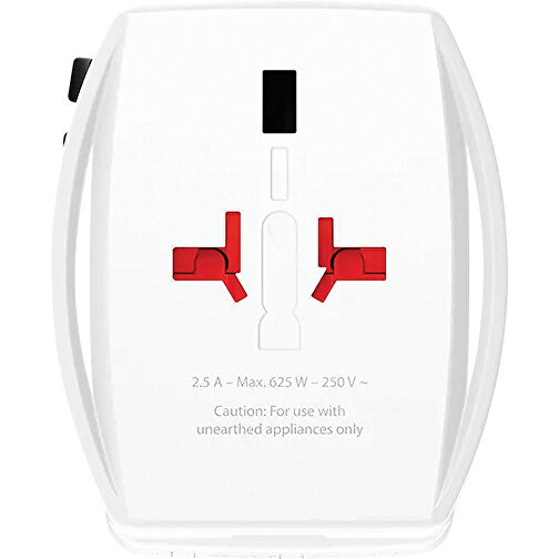 SKROSS World Travel Adapter MUV 65W PD Mit USB-C-Kabel, Weiß , weiß, PC, 6,30cm x 7,90cm x 5,40cm (Länge x Höhe x Breite), Bild 5