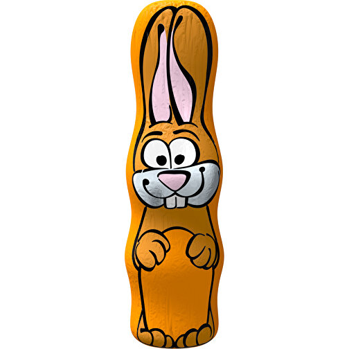 MAXI-Schoko-Osterhase , kürbisorange, 4,50cm x 15,00cm (Länge x Breite), Bild 1