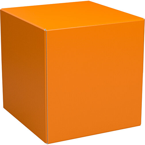 Taschentücher-Box 'Real Cube 100' , gelborange, Karton Simcote, GC2 300g/m2 0,55 micron, 11,50cm x 11,50cm x 11,50cm (Länge x Höhe x Breite), Bild 1