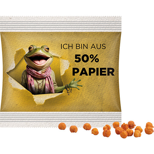 Snack Miditüte , Folie mit ca. 50% Papieranteil, weiss, 10,50cm x 12,00cm (Höhe x Breite), Bild 1