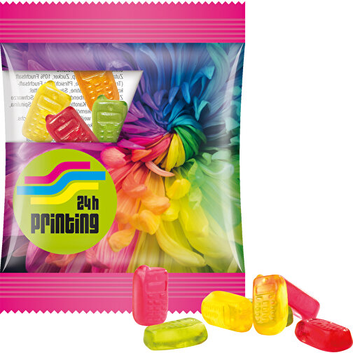 Minitüte, Trolli Fruchtgummi, 10 G , Trolli, Folie, 8,40cm x 7,00cm (Höhe x Breite), Bild 1