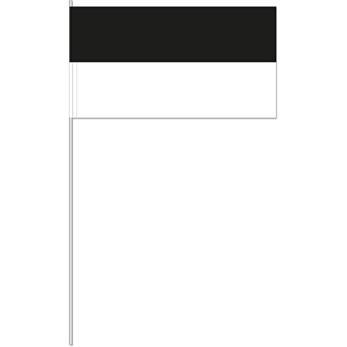 Dekofahne Schwarz/weiss , Offsetpapier 80g/qm, 12,00cm x 40,00cm x 24,00cm (Länge x Höhe x Breite), Bild 1