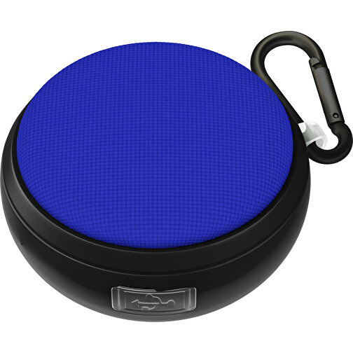 Wasserdichter Bluetooth Outdoor-Lautsprecher Splashtune , blau / schwarz, gummiertes Kunststoff, 10,00cm x 4,40cm x 9,50cm (Länge x Höhe x Breite), Bild 1