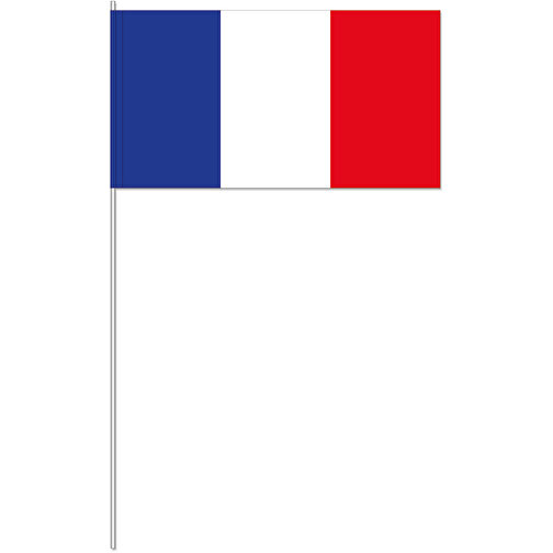 Dekofahne 'Frankreich' , Offsetpapier 80g/qm, 12,00cm x 40,00cm x 24,00cm (Länge x Höhe x Breite), Bild 1