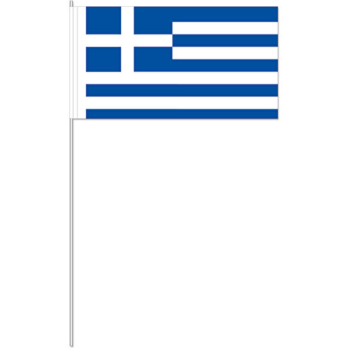 Dekofahne 'Griechenland' , Offsetpapier 80g/qm, 12,00cm x 40,00cm x 24,00cm (Länge x Höhe x Breite), Bild 1