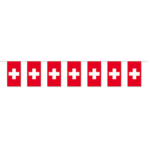 Flaggkedja i papper med tryck av staten 'Schweiz', Bild 1