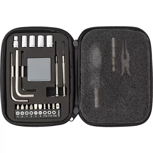 Boîte à outils de 23 pièces dans un étui zippé en PU Lani, Image 2