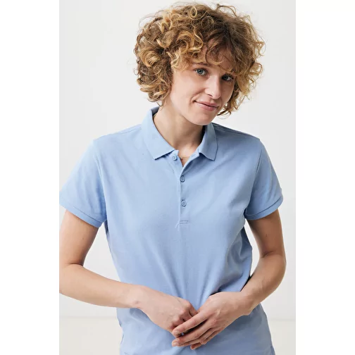 Iqoniq Yosemite Polo piqué pour femme en coton rec. bleu ciel, Image 8