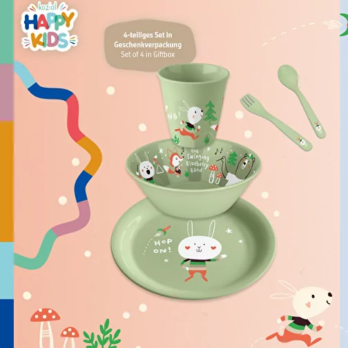 HOP ON AT HOME Assiette + bol + gobelet + set de couverts, Image 2
