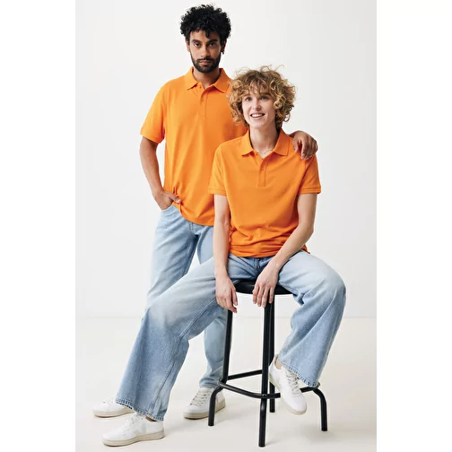 Polo piqué Iqoniq Yosemite en coton recyclé, orange, Image 4