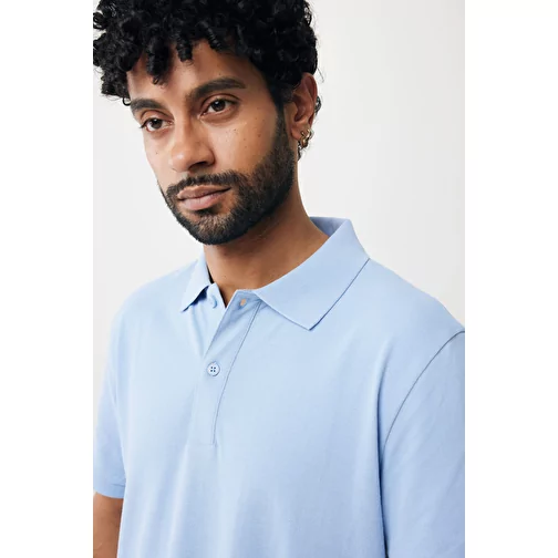 Polo piqué Iqoniq Yosemite en coton recyclé, sky blue, Image 10
