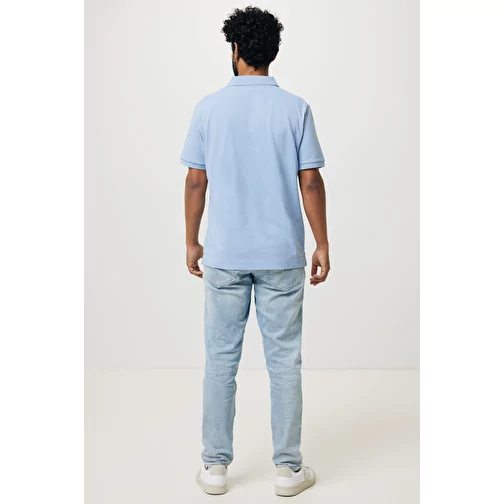 Polo piqué Iqoniq Yosemite en coton recyclé, sky blue, Image 9