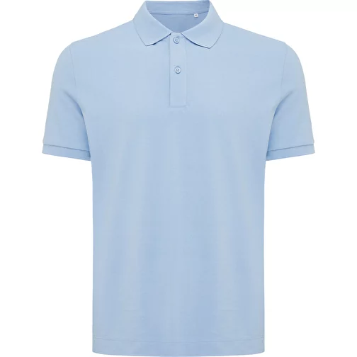 Polo Iqoniq Yosemite in piqué di cotone riciclato, blu cielo, Immagine 1