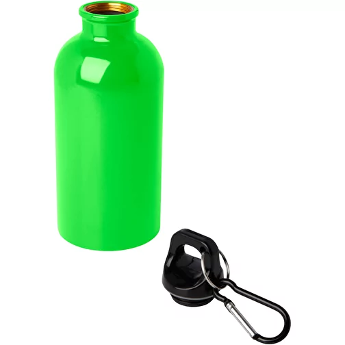 Gourde en acier inoxydable à simple paroi Oregon 400 ml certifiée RCS, avec mousqueton, Image 3