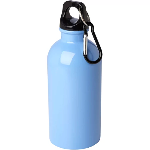 Gourde en acier inoxydable à simple paroi Oregon 400 ml certifiée RCS, avec mousqueton, Image 1