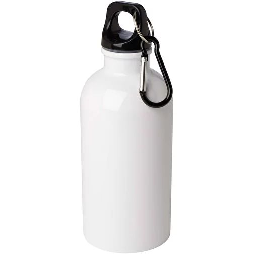 Gourde en acier inoxydable à simple paroi Oregon 400 ml certifiée RCS, avec mousqueton, Image 1
