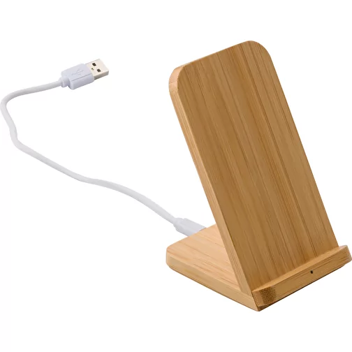 Chargeur sans fil en bambou Claudie, Image 1