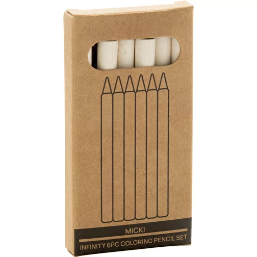 Micki GRS Infinity set de 6 crayons de couleur, blanc, Image 5