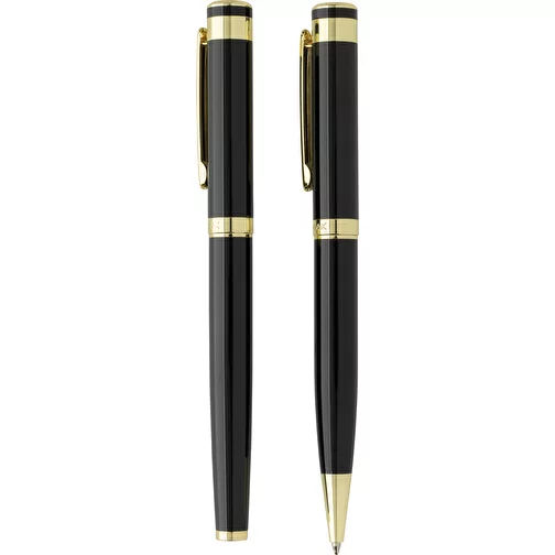 Swiss Peak Luca Deluxe set de stylos en laiton recyclé RCS, noir, Image 2