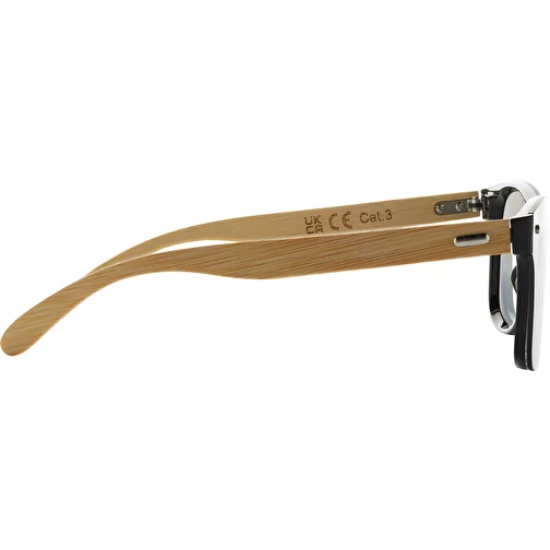 Prism Lunettes de soleil en plastique RCS rec. avec branches en bambou, marron, Image 3