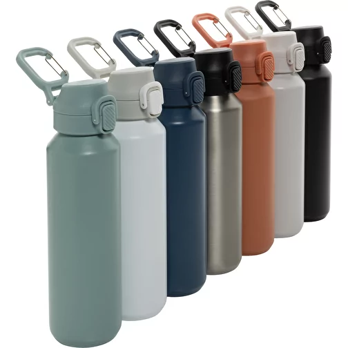 Via RCS Re-Steel Bouteille de sport avec bouchon, 600ml, bleu marine, Image 11