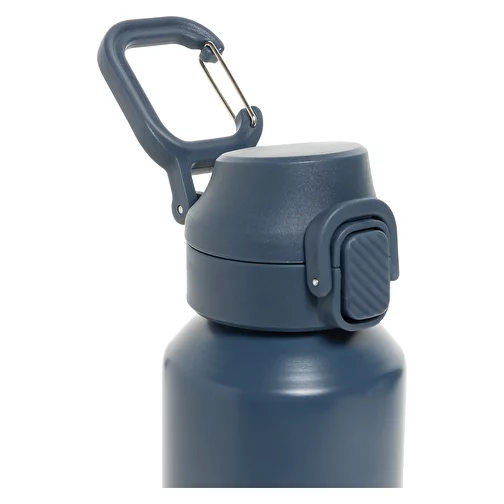 Via RCS Re-Steel Bouteille de sport avec bouchon, 600ml, bleu marine, Image 6