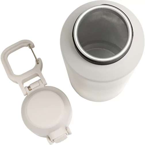 Via RCS Re-Steel Bouteille de sport avec bouchon, 600ml, beige, Image 9