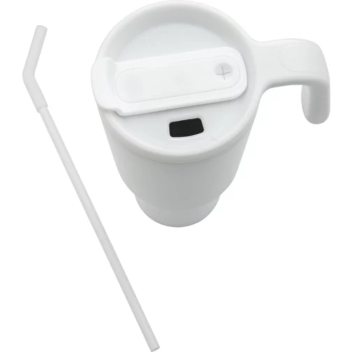 Graphic 360 Gobelet en plastique recyclé certifié RCS. Acier, 900ml, blanc, Image 9