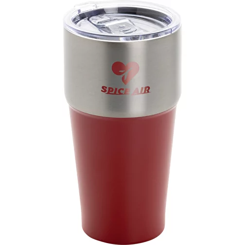 Gobelet Fluid en acier recyclé certifié RCS, 500ml, rouge, Image 7