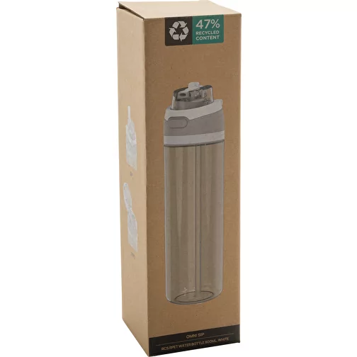 Bouteille d\'eau Omni Sip 800ml en RCS RPET, blanc, Image 13