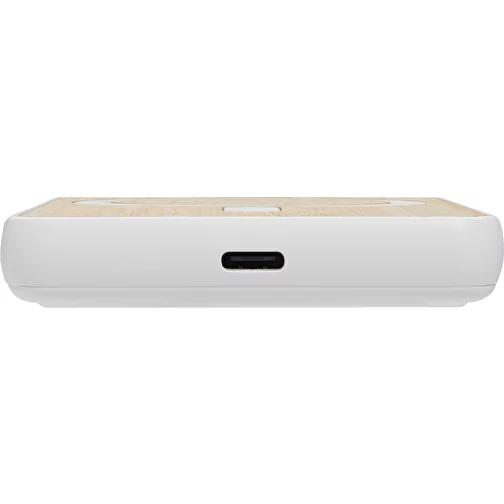 Banque d\'énergie magnétique en bambou Zen 5000mAh 5W en plastique RCS r, blanc, Image 4