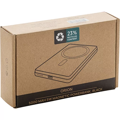 Orion 5.000mAh 5W powerbank magnétique en RCS rec. alu, noir, Image 11