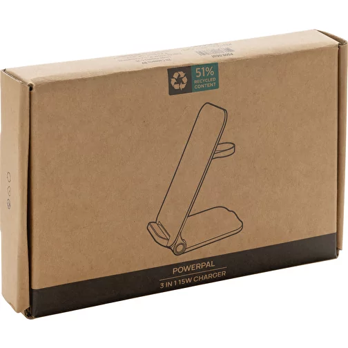 Chargeur Powerpal 3 en 1 15W en plastique recyclé RCS, noir, Image 12