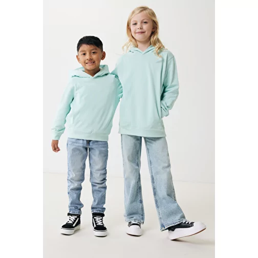 Iqoniq Yengo KidsHoodie avec poches latérales en coton rec., crushed mint, Image 6