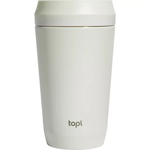 Gobelet Topl en acier rec. avec couvercle 360 degrés 354ml, brun, Image 1