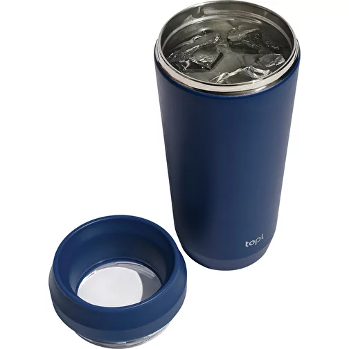 Gobelet Topl en acier rec. avec couvercle 360 degrés 354ml, bleu marine, Image 2