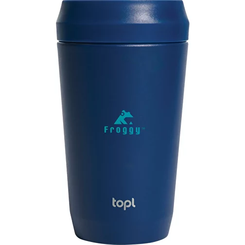 Gobelet Topl en acier rec. avec couvercle 360 degrés 354ml, bleu marine, Image 5