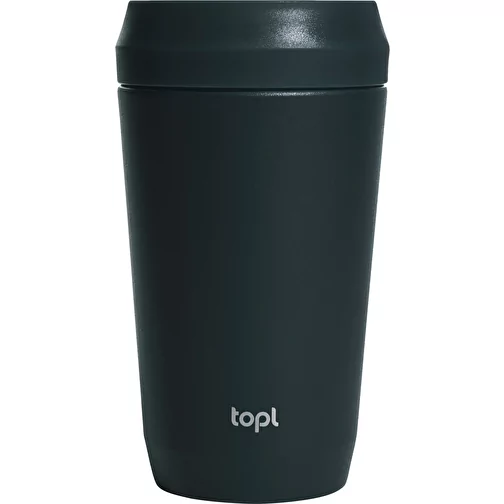 Gobelet Topl en acier rec. avec couvercle 360 degrés 354ml, gris, Image 1