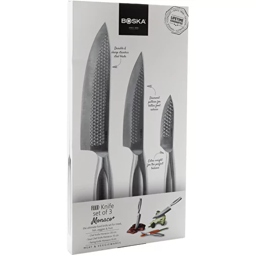BOSKA Couteau de cuisine Monaco+, set de 3, acier, Image 5